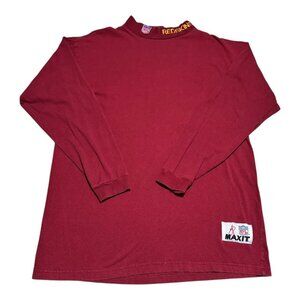 Vintage 90s Maxit Washington Redskins Long Sleeve Mock Neck‎ Shirt Adult Medium